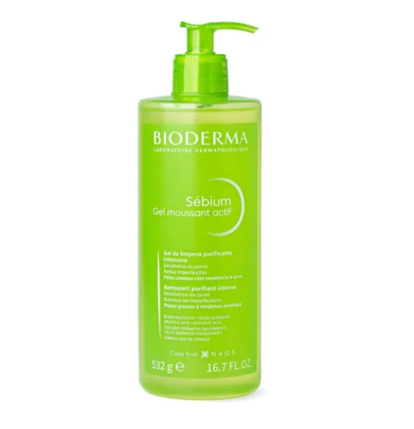 Gel de Limpeza Antiacne Sébium Gel Moussant Actif 500ml