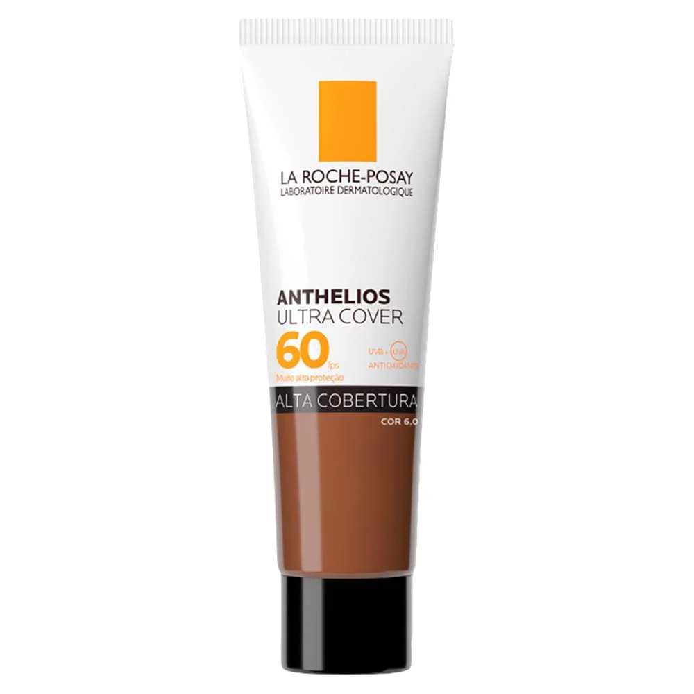 Protetor Solar Facial com Cor Toque Seco FPS 60 La Roche-Posay Anthelios Ultra Cover 6.0