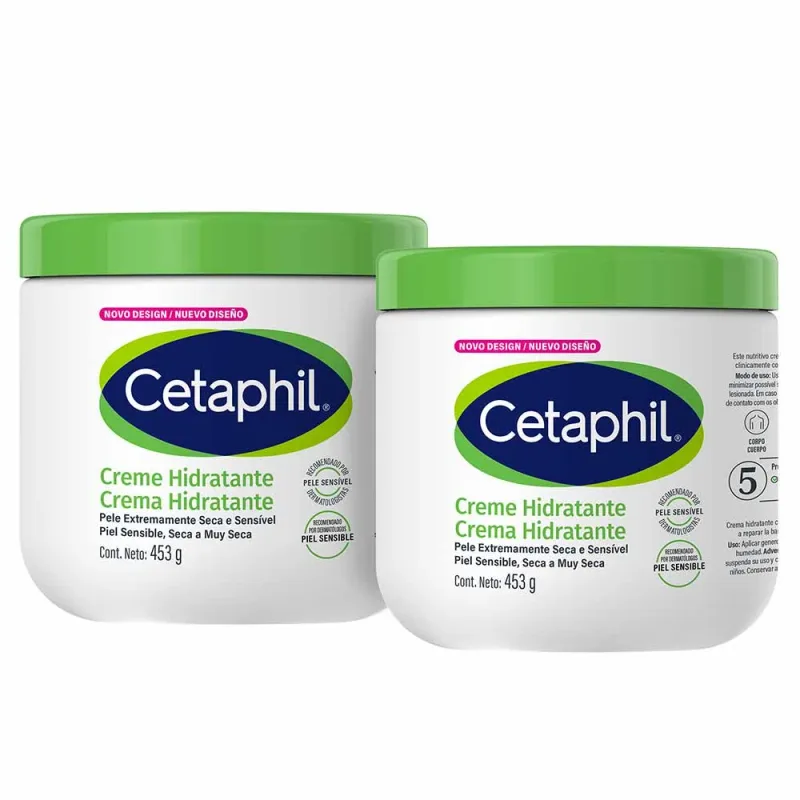 Cetaphil Kit com Dois Cremes Hidratantes Pele Extremamente Seca e Sensível Kit