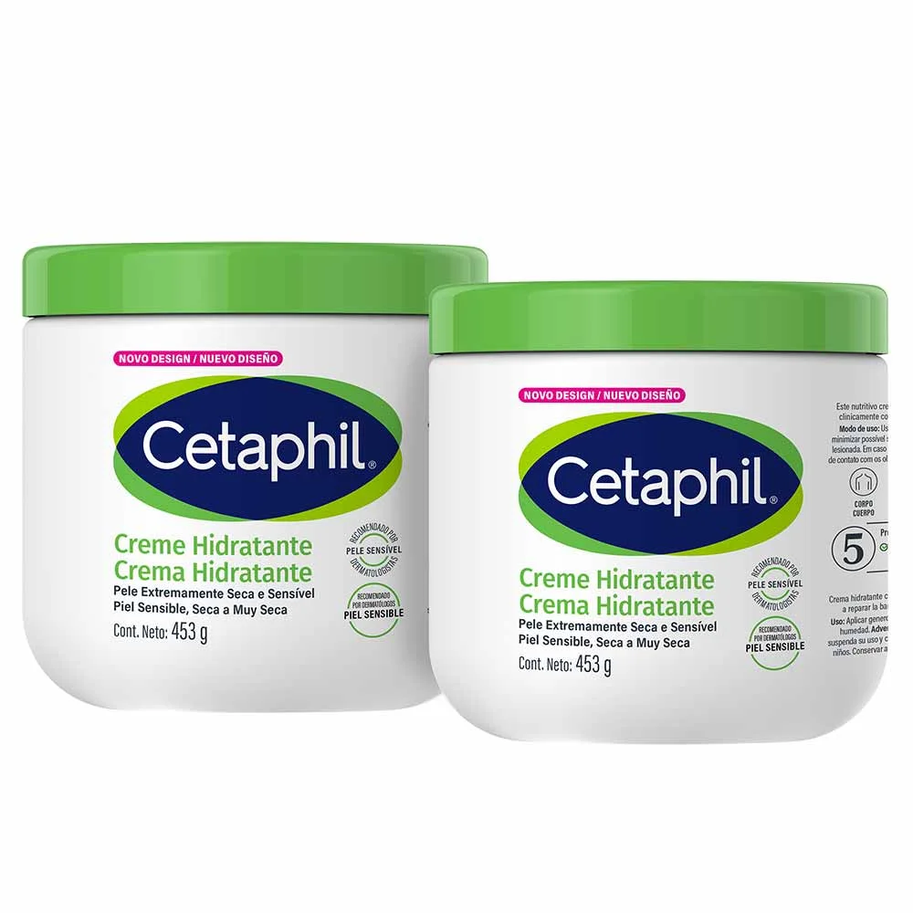 Cetaphil Kit com Dois Cremes Hidratantes Pele Extremamente Seca e Sensível Kit
