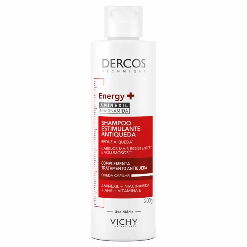 Shampoo Estimulante Antiqueda Vichy Dercos Energy+ para Cabelos Fracos e Quebradiços 200g