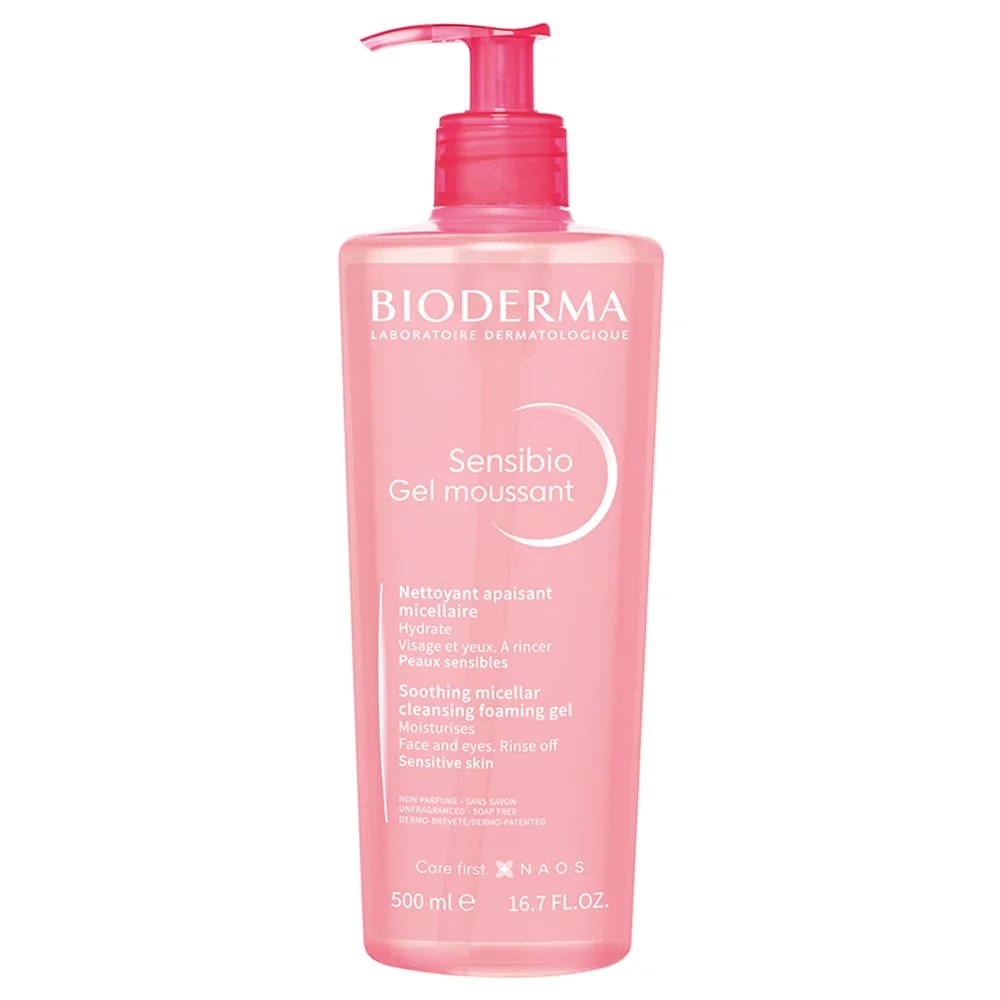 Gel de Limpeza Facial Micelar Calmante e Hidratante Bioderma Sensibio Gel Moussant 500ml