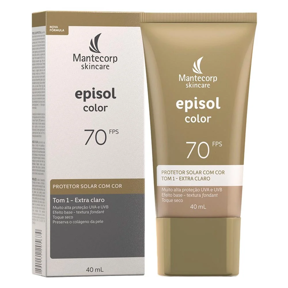 Protetor Solar com Cor Mantecorp Skincare Episol Color FPS70 1
