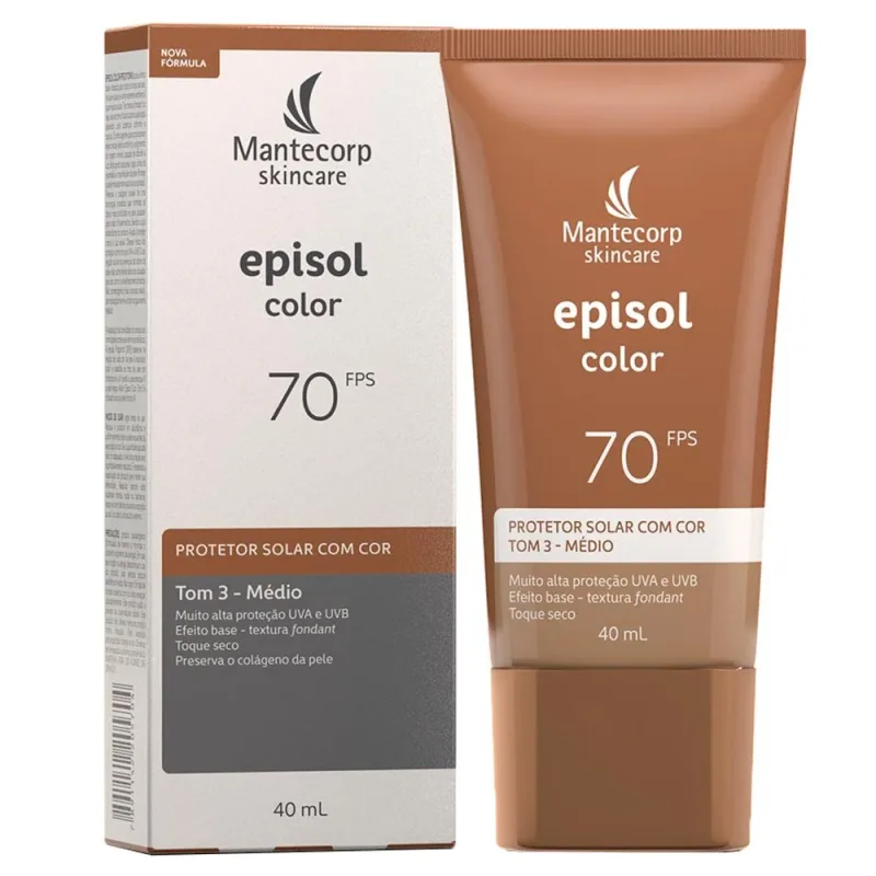 Protetor Solar com Cor Mantecorp Skincare Episol Color FPS70 3