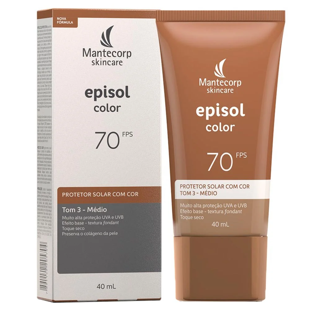 Protetor Solar com Cor Mantecorp Skincare Episol Color FPS70 3