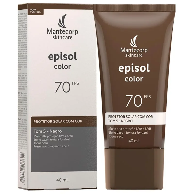 Protetor Solar com Cor Mantecorp Skincare Episol Color FPS70 5