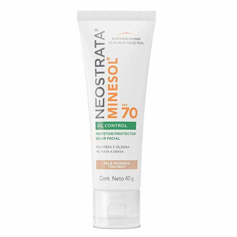 Protetor Solar Facial Neostrata Minesol Oil Control FPS 70 Médio Claro