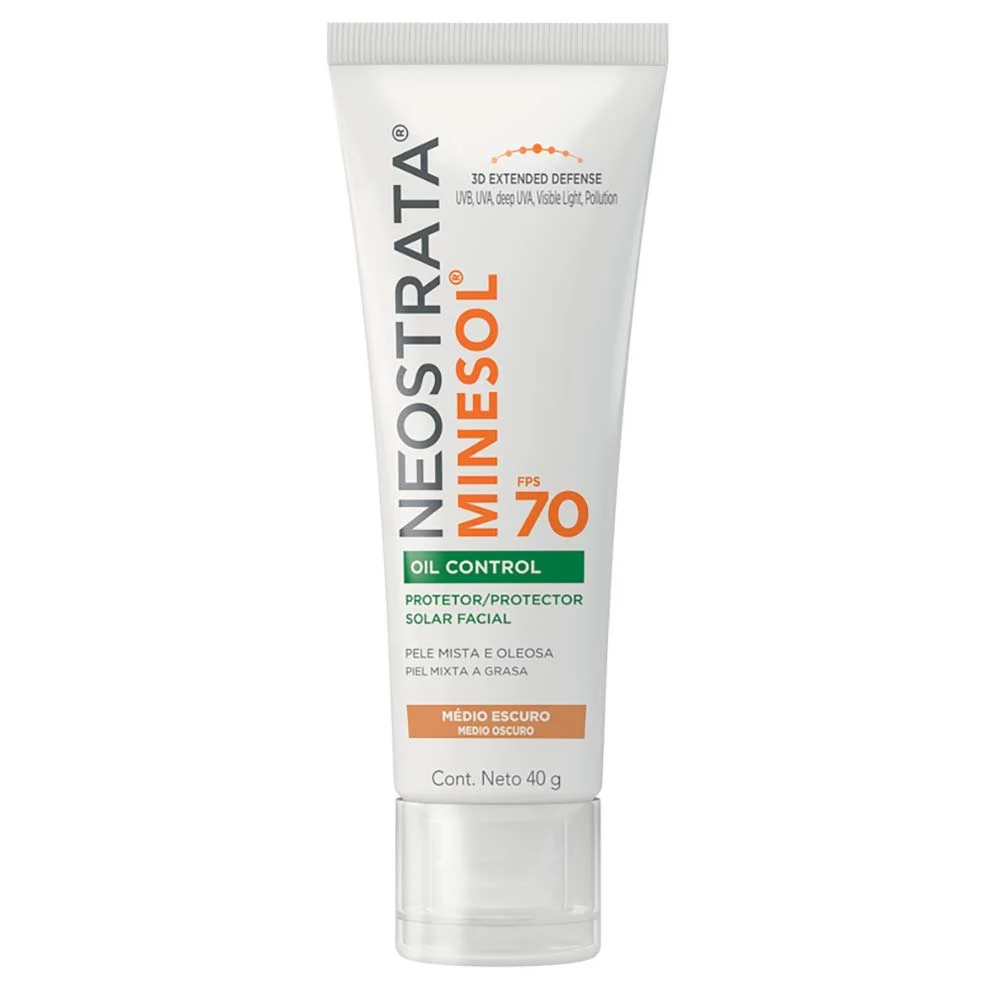 Protetor Solar Facial Neostrata Minesol Oil Control FPS 70 Médio Escuro