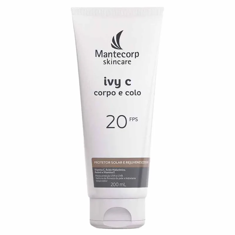 Rejuvenescedor com Proteção Solar FPS 20 Mantecorp Skincare Ivy C Corpo e Colo 200ml