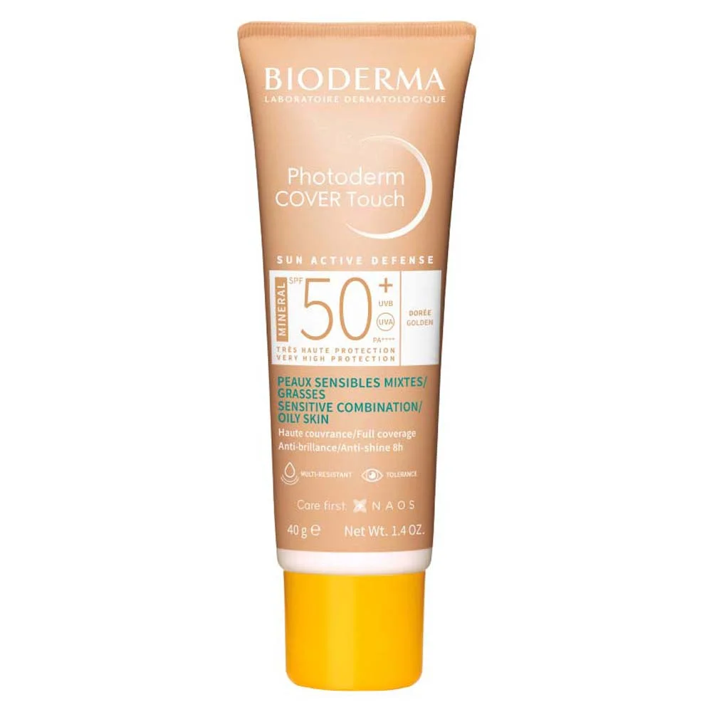 Protetor Solar Facial Bioderma Photoderm Cover Touch Mineral FPS 50+ Médio