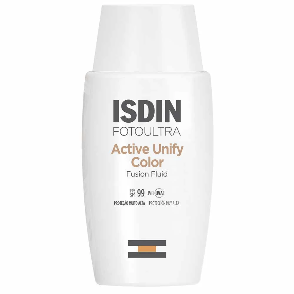 Isdin FotoUltra Active Unify Fusion Protetor Clareador Com Cor FPS99 50ml