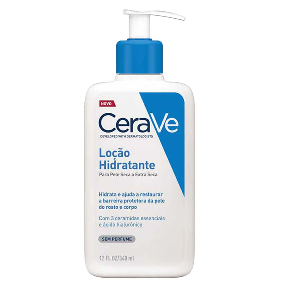 Loção Hidratante CeraVe para Pele Seca a Extra Seca com Ácido Hialurônico 340ml