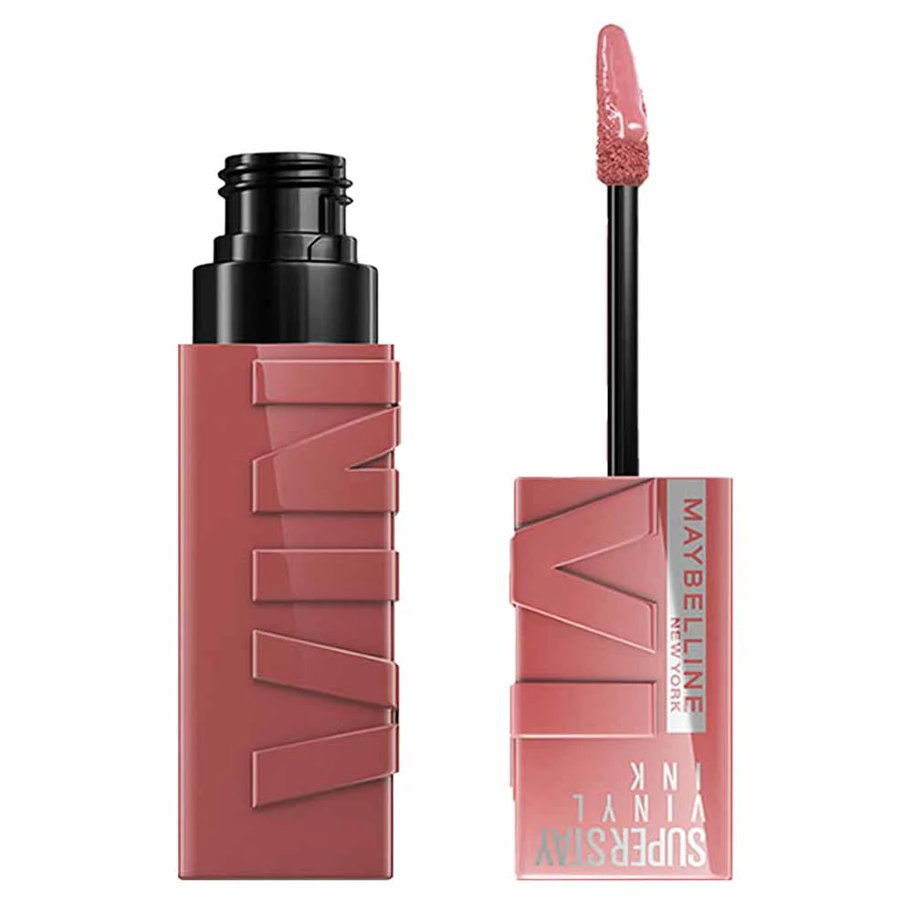 Batom Líquido Longa Duração Efeito Gloss Acabamento Espelhado Maybelline SuperStay Vinyl Ink 4.2ml Cheeky
