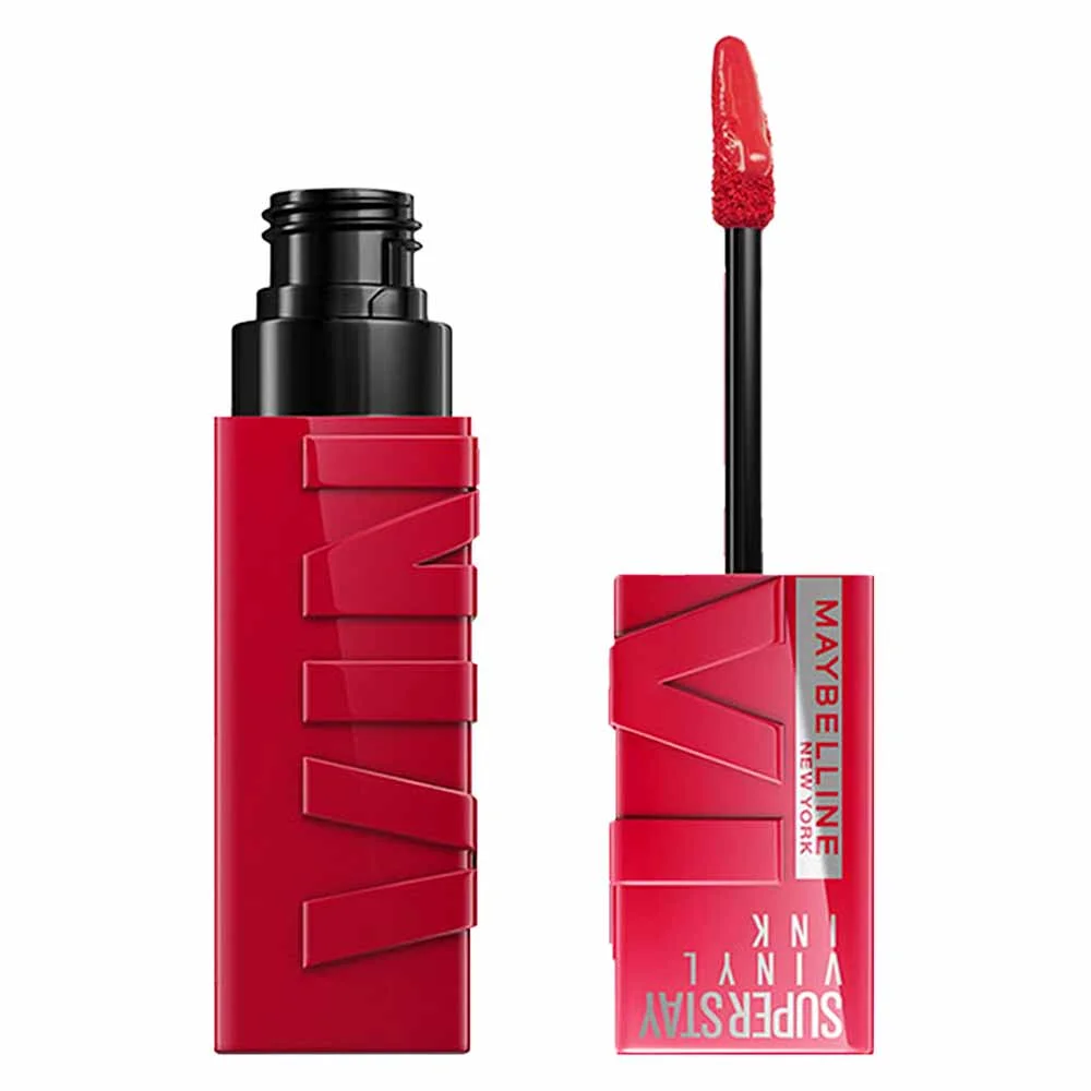 Batom Líquido Longa Duração Efeito Gloss Acabamento Espelhado Maybelline SuperStay Vinyl Ink 4.2ml Wicked