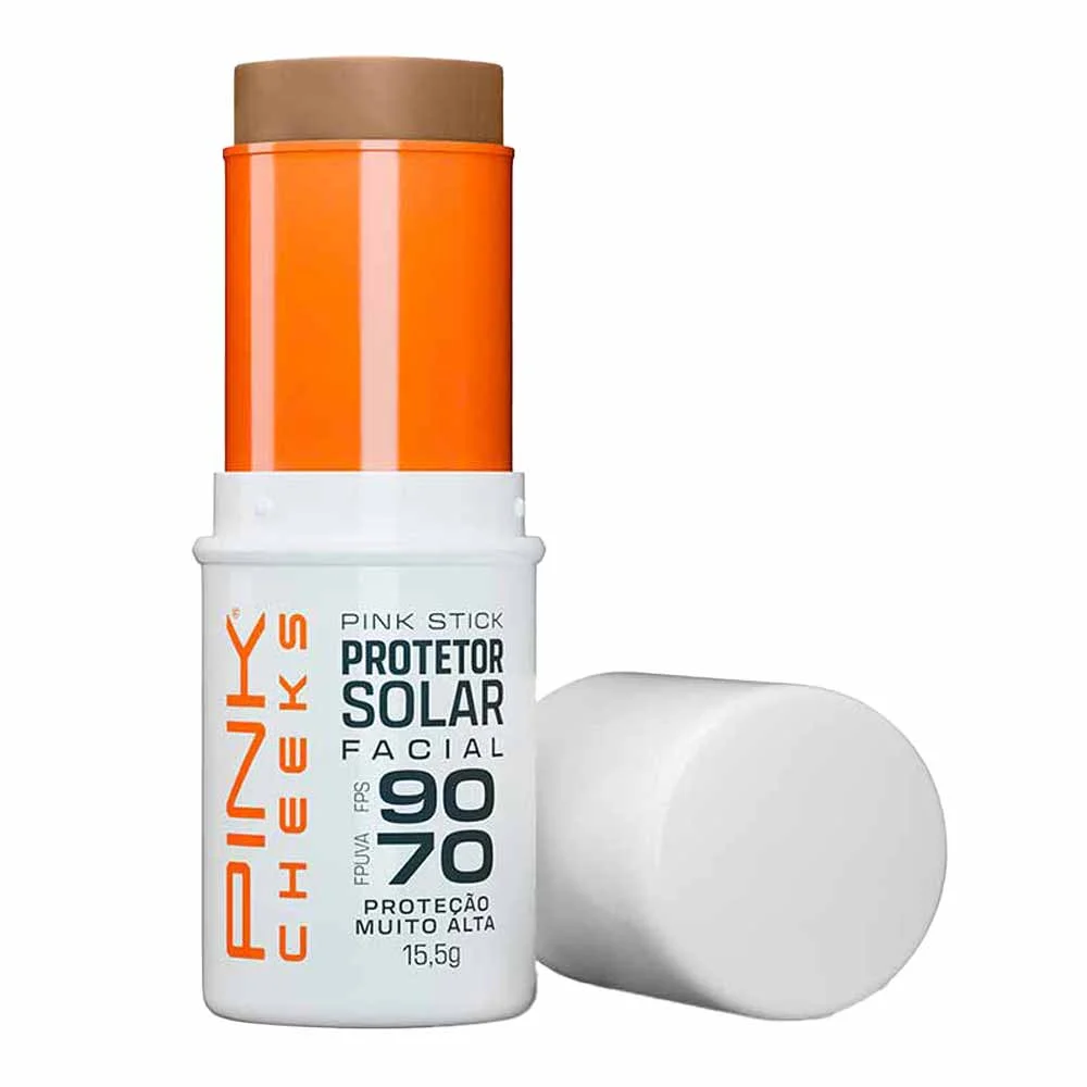 Protetor Solar Facial Com Cor Pink Stick FPS90 42km